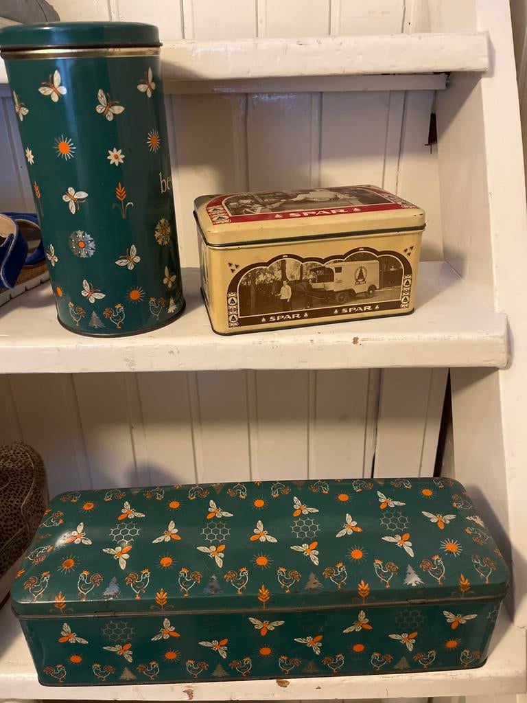 Vintage Spar blikken - Broodtrommel en voorraadbus, Verzamelen, Ophalen of Verzenden, Gebruikt, Overige, Overige merken