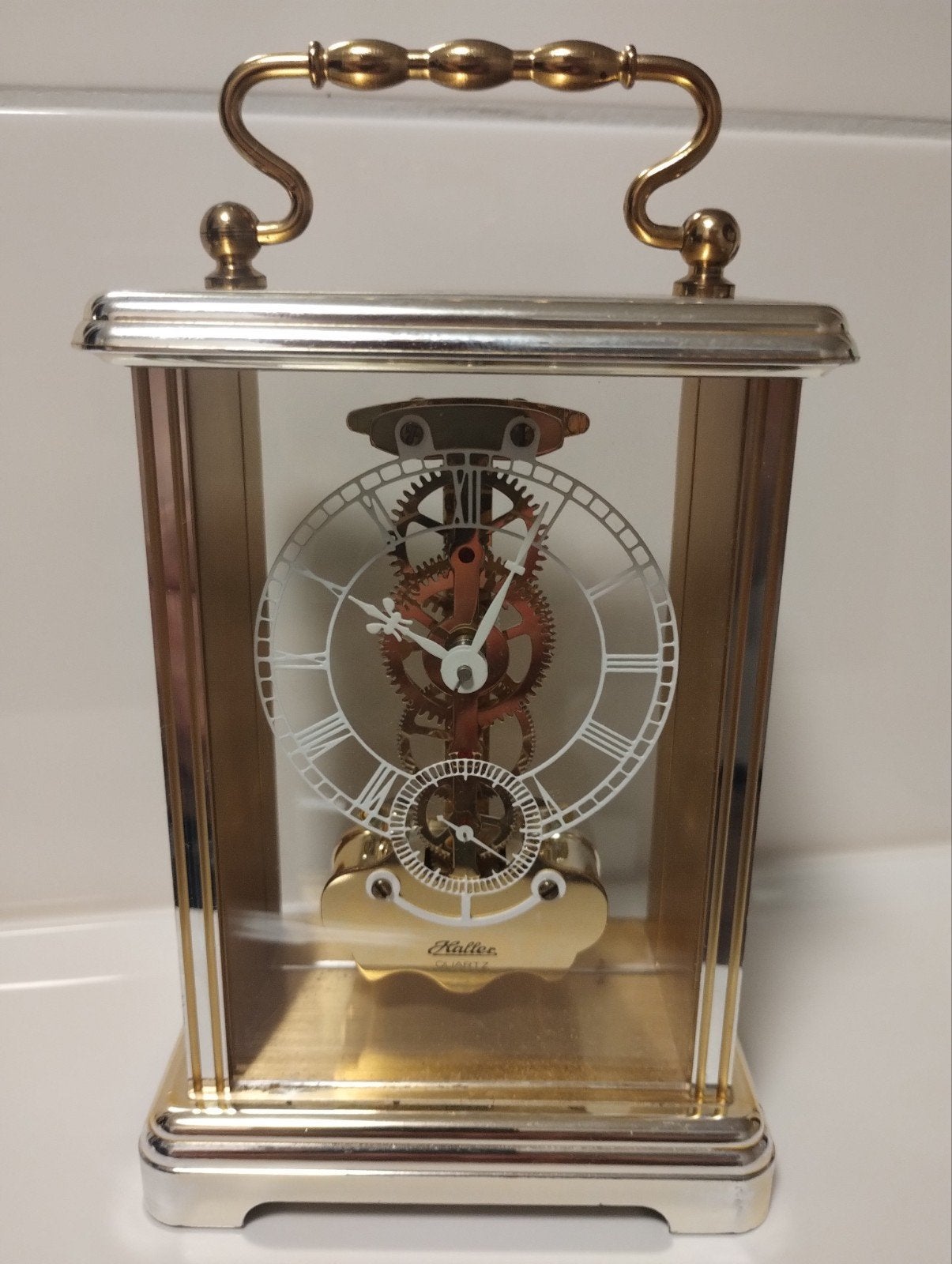 Haller quartz skeleton carriage klok, Huis en Inrichting, Woonaccessoires | Klokken, Ophalen