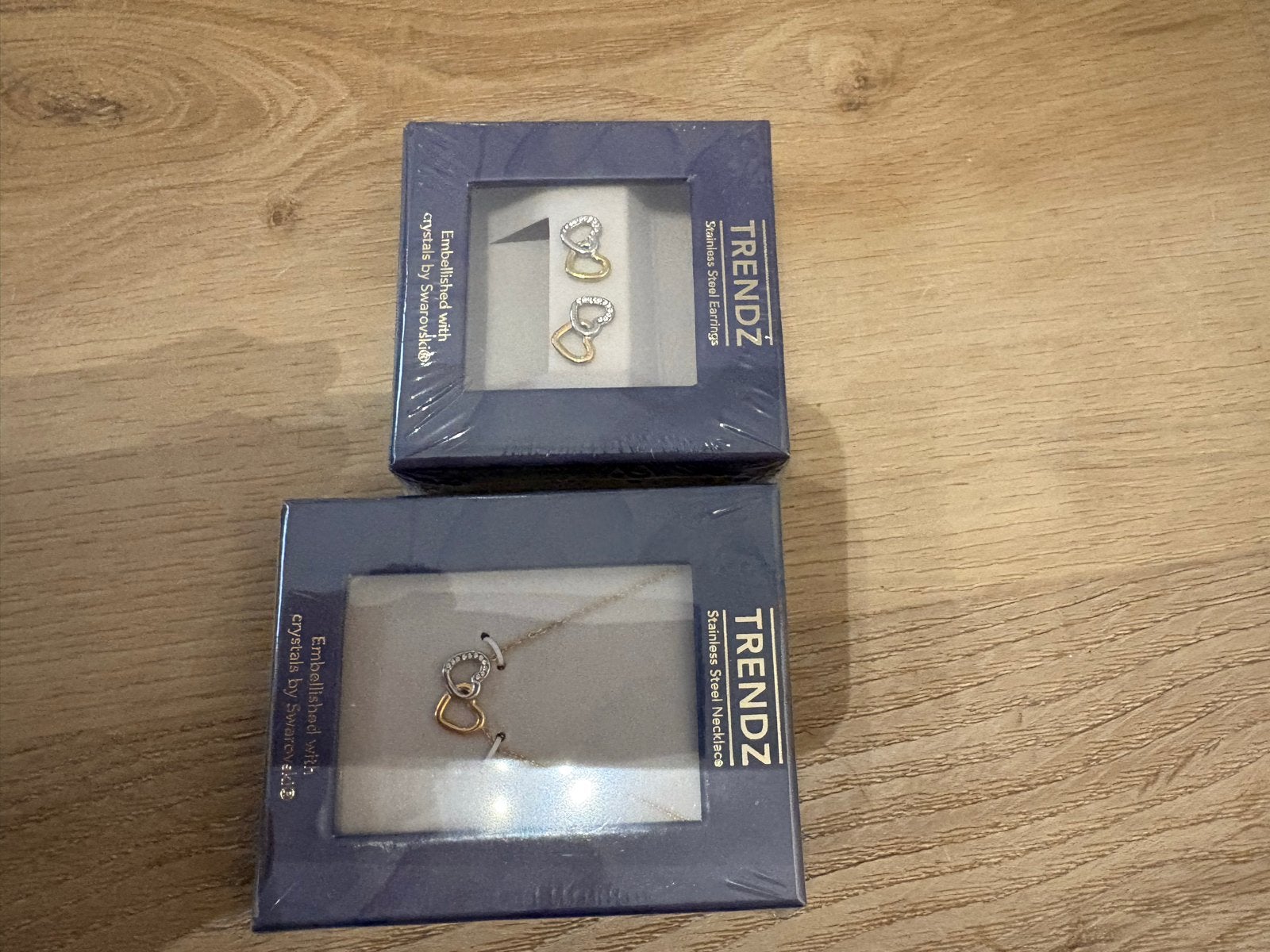 Trendz RVS Sieradenset met Swarovski Kristallen, Met kristal, Overige materialen, Nieuw, Ophalen of Verzenden