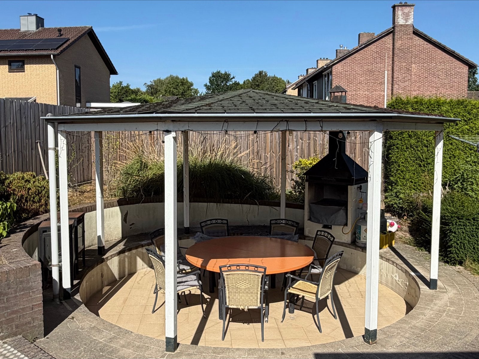 Mooi paviljoen / prieel met stevig dak, Ophalen, Gebruikt, Tuinhuis, Zonder ramen