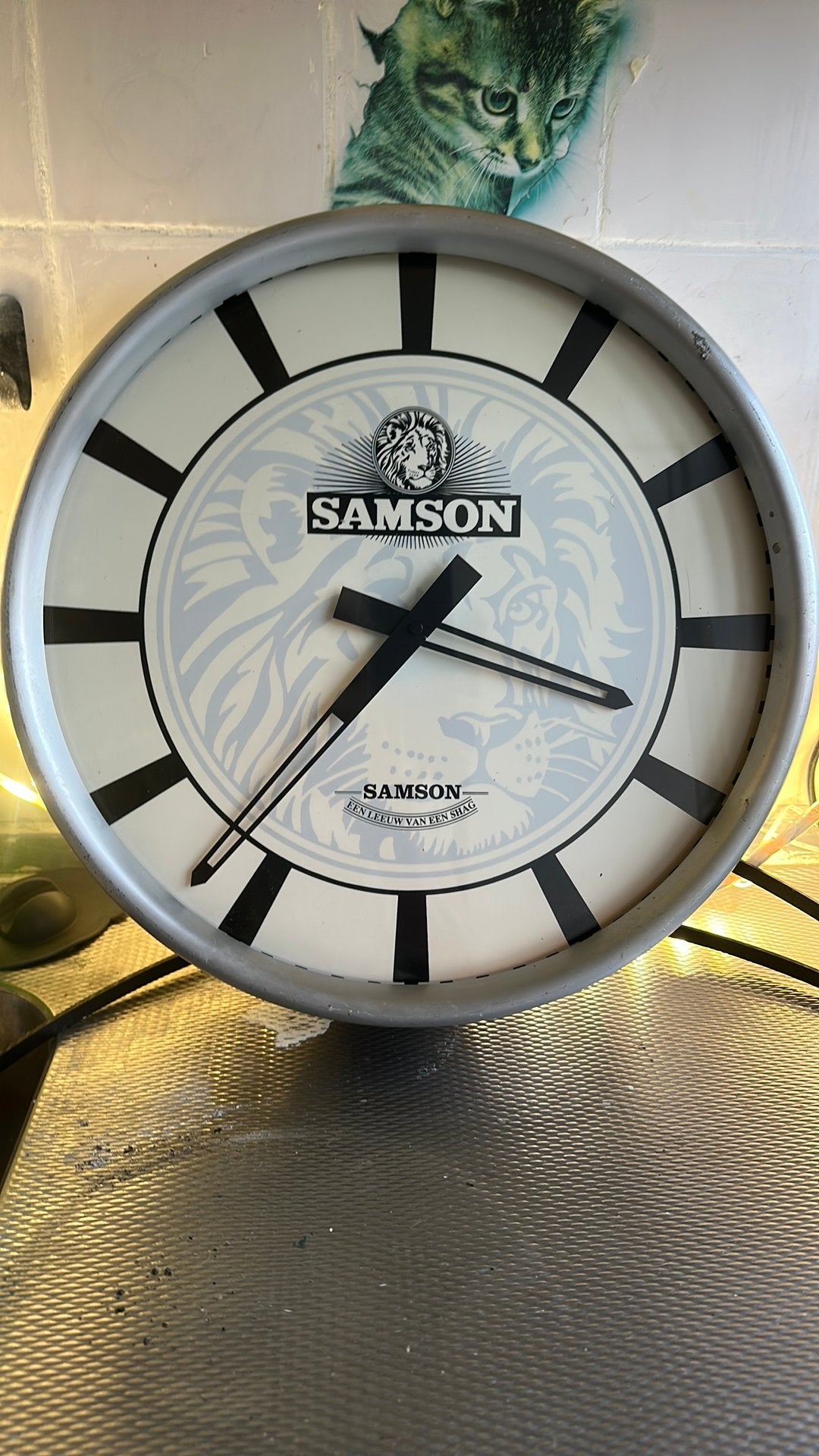 Vibtage samson klok, Ophalen of Verzenden, Zo goed als nieuw, Wandklok