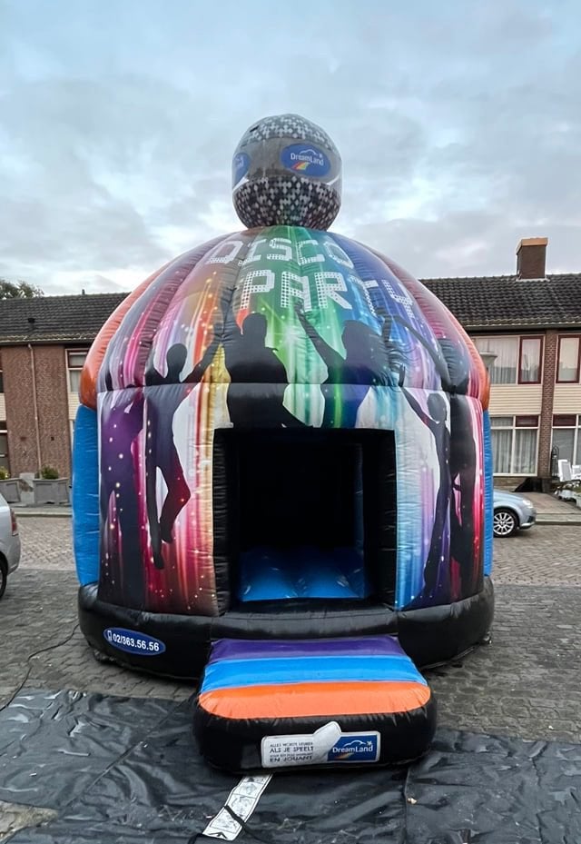 Disco springkussen te huur, Ophalen, Zo goed als nieuw, Verjaardag