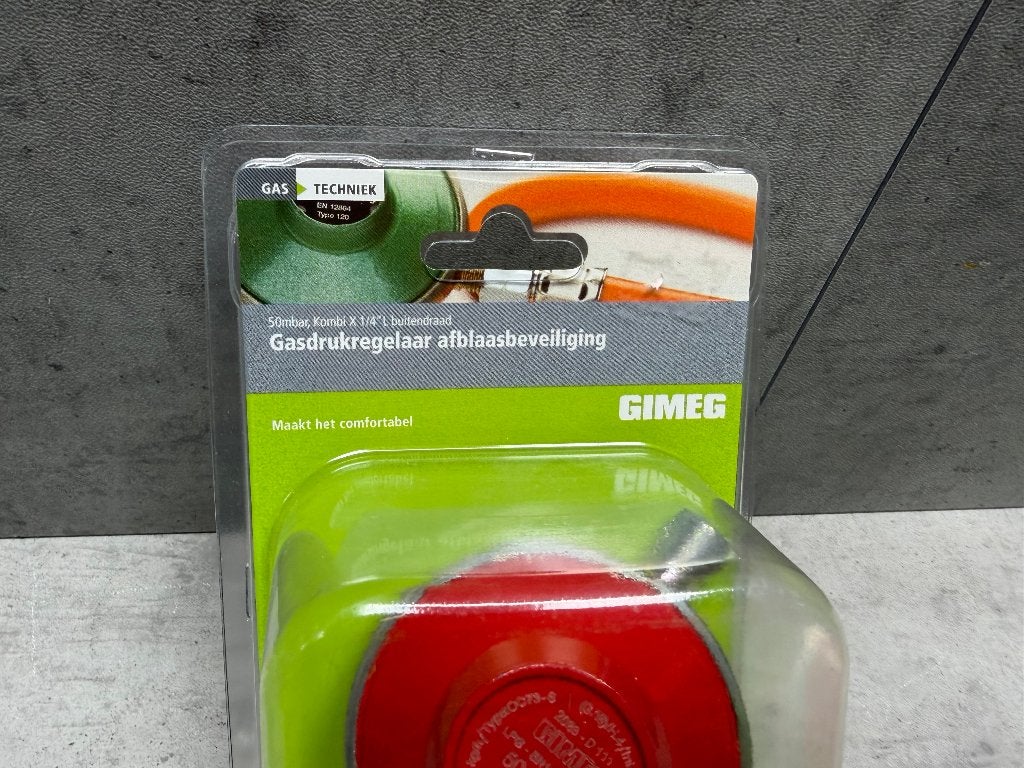 GIMEG Gasdrukregelaar rood - NIEUW - 11170, Ophalen of Verzenden, Nieuw