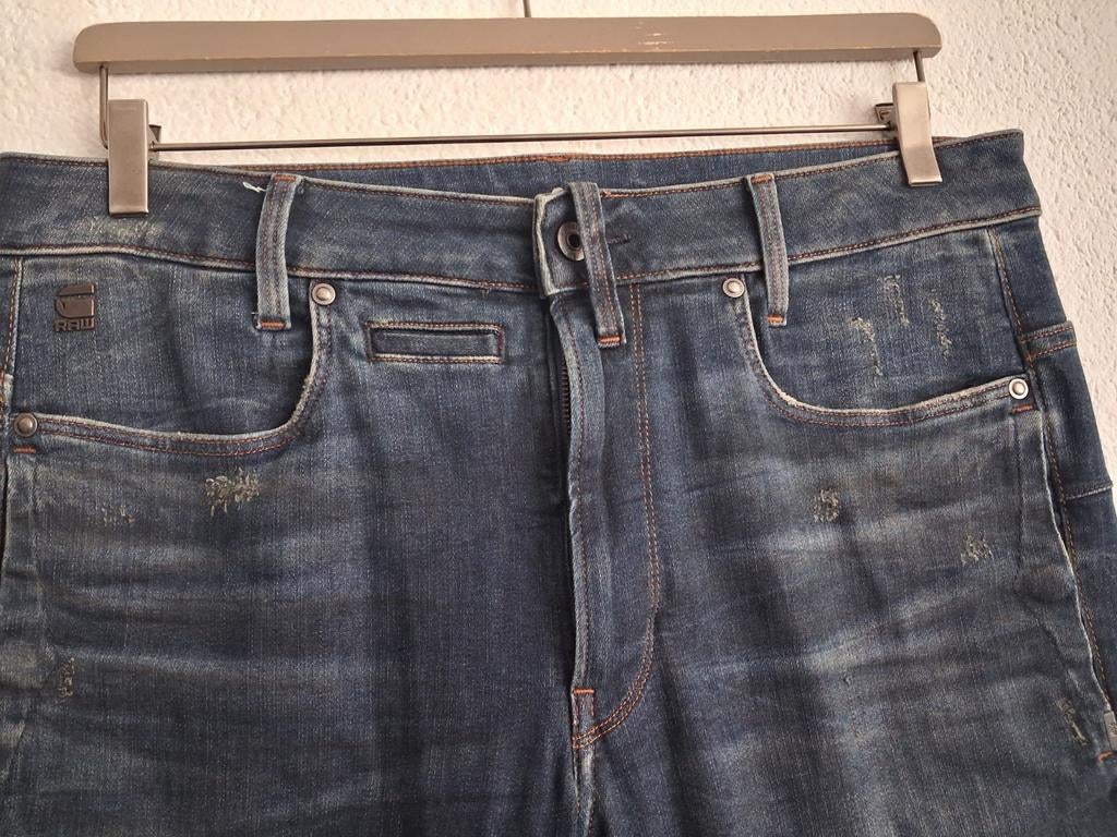 G-Star RAW Heren Jeans - W33 L38 - Zo goed als nieuw, Blauw, Ophalen of Verzenden, Zo goed als nieuw, W33 - W34 (confectie 48/50)