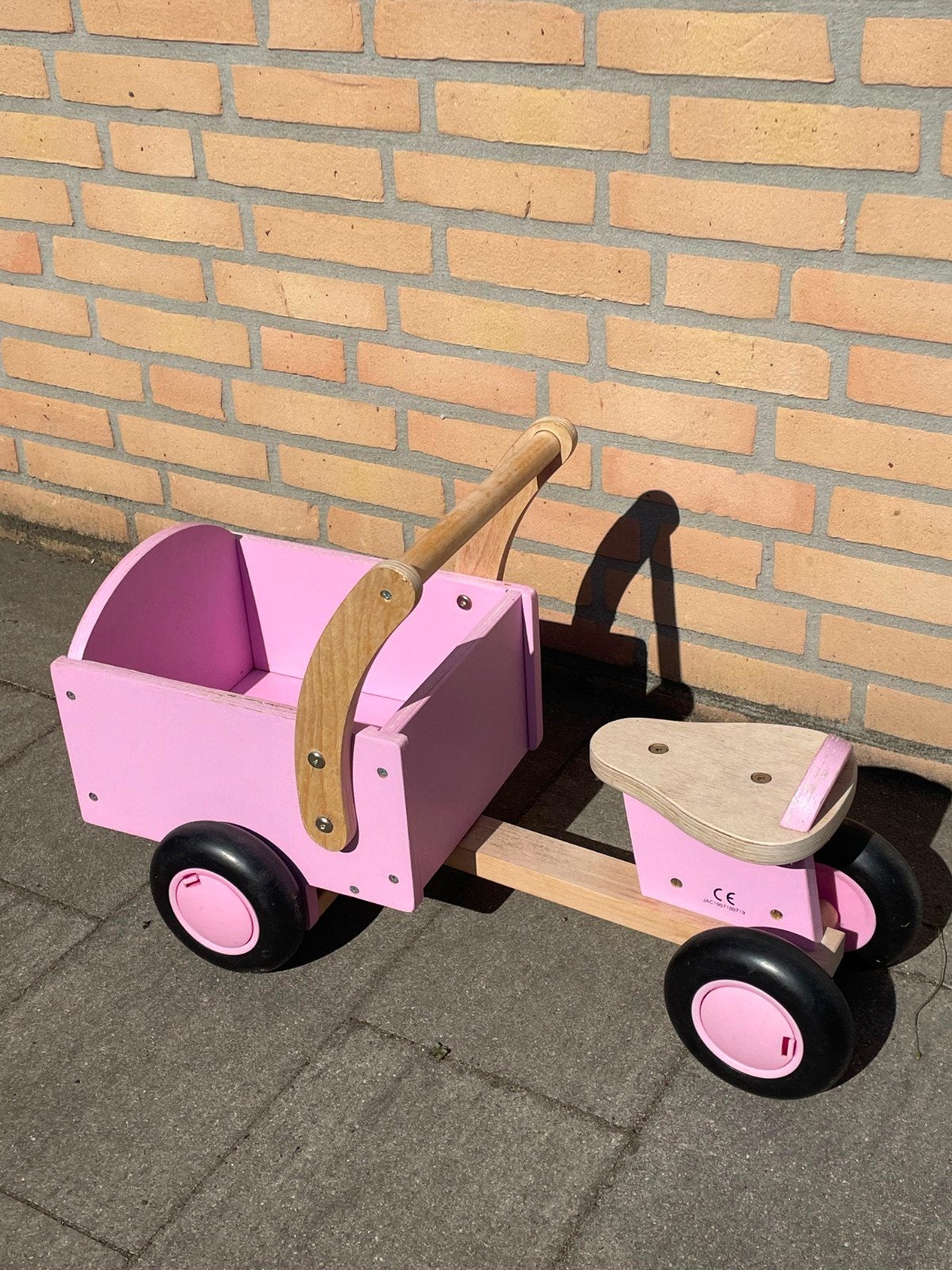 Bandits & Angels houten bakfiets "Little Rider Pink", Ophalen, Gebruikt