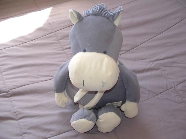 TIAMO EZEL/PAARD GROOT VELOURS GRIJS MET WITTE SNUIT, Ophalen of Verzenden, Nieuw, Overige typen
