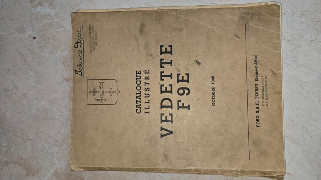 Catalogus vedette F9E 1949, Verzenden