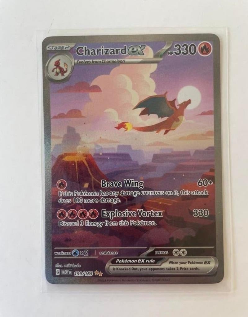 Charizard ex 199/165 Pokémon kaart 151 set, Ophalen of Verzenden