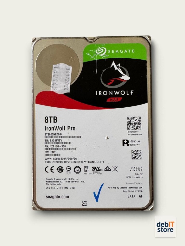 Seagate Ironwolf Pro 8tb NAS HDD - ST8000NE0004, Computers en Software, Seagate, Server, Info@debitstore.nl, Ophalen of Verzenden