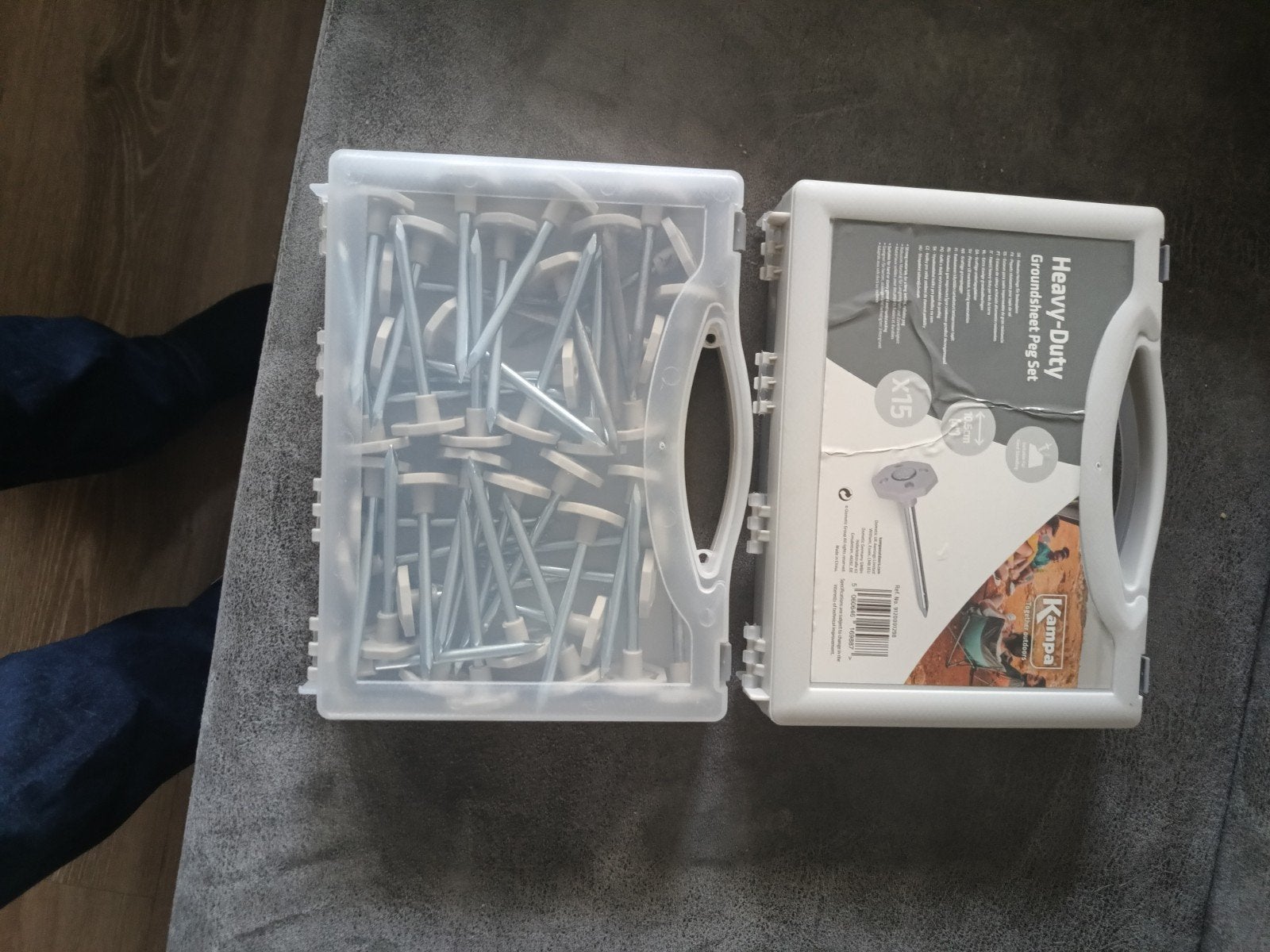 Heavy-Duty Grondzeil Haringen Set, Caravans en Kamperen, Ophalen, Zo goed als nieuw