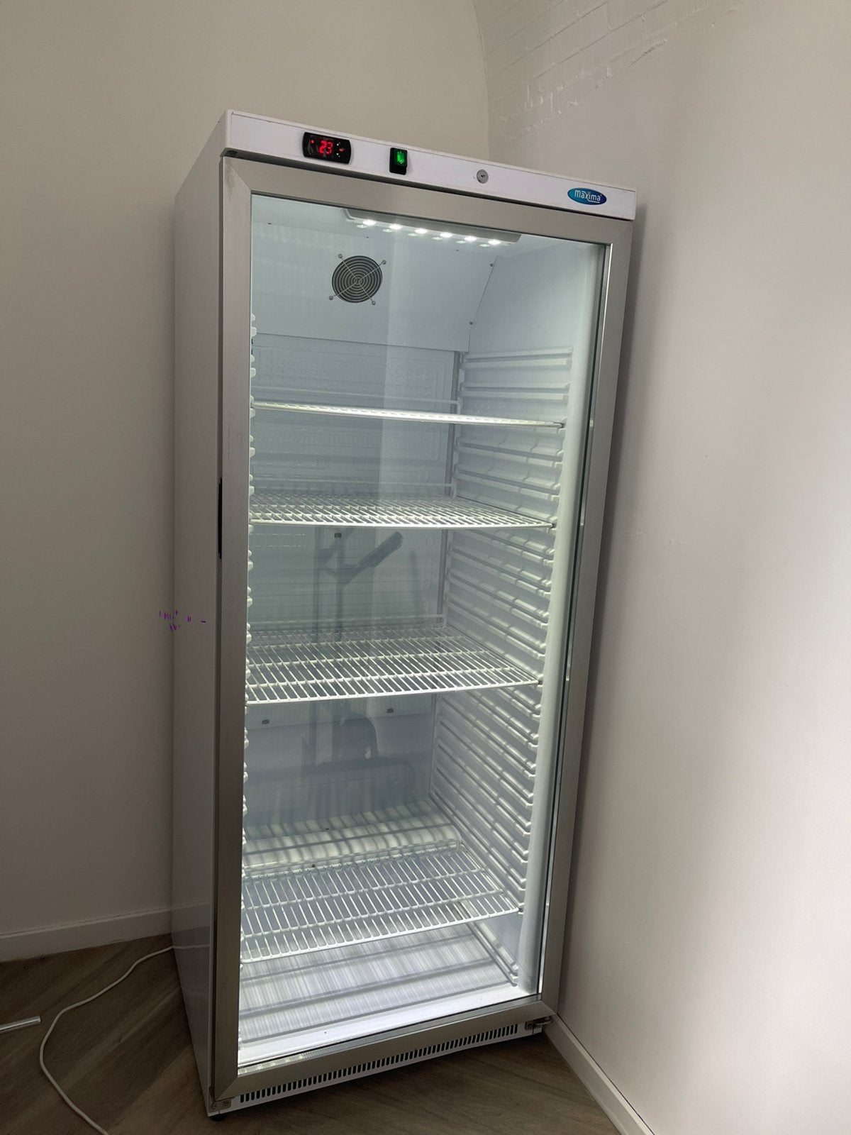 Maxima Display Koelkast 600L – Glazen Deur – Verlichting, Ophalen, Zo goed als nieuw, 60 tot 90 cm, 160 cm of meer