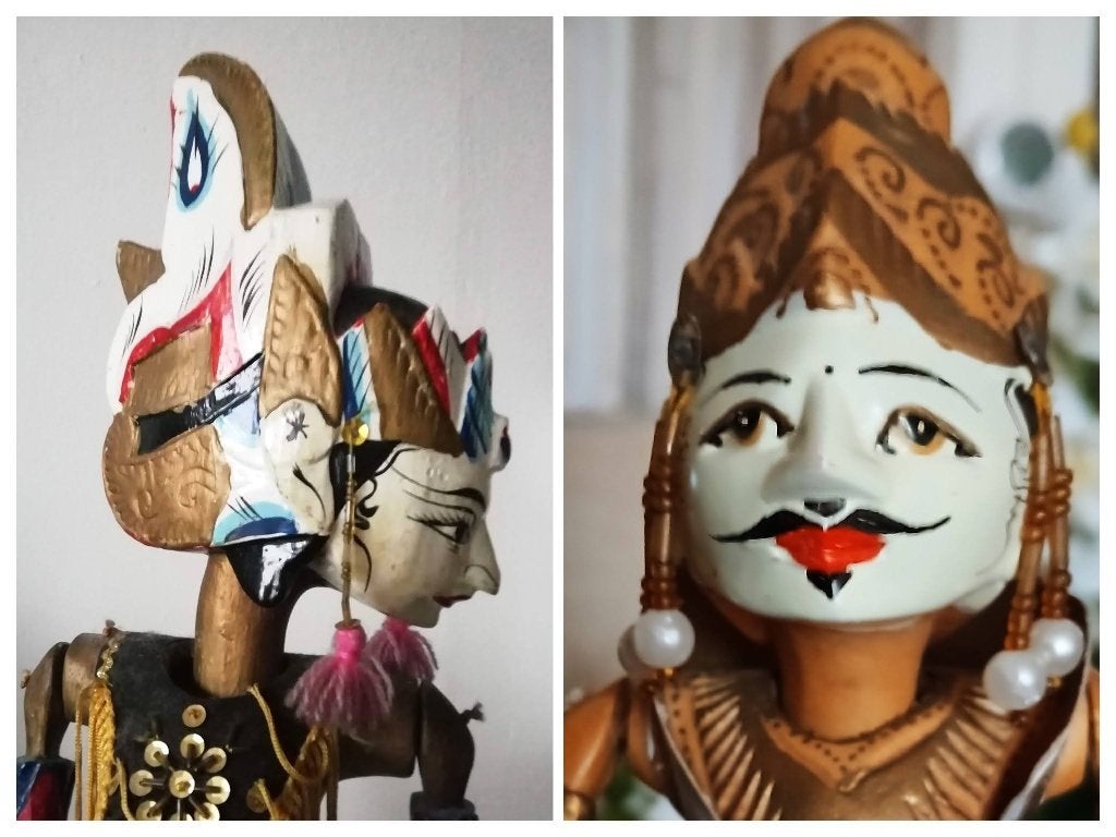 Mooie oude wajong poppen golek wajang pop, Ophalen of Verzenden