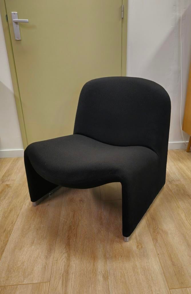 Vintage Giancarlo Piretti Alky Fauteuil Stoel Zwart, Ophalen, 75 tot 100 cm, Nvt, Nvt