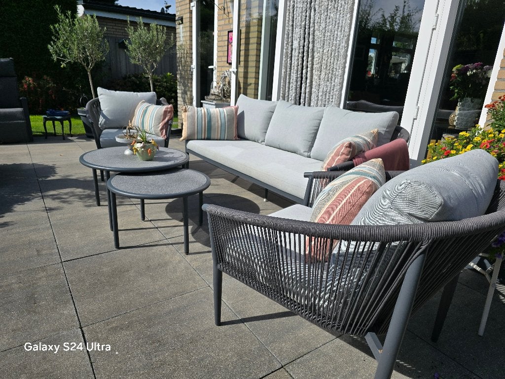 Foto 7 van Lounge set 5 delig antracietgrijs aluminium