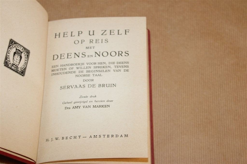 Help Uzelf met Deens en Noors — Taalgids 1930 Vintage, Boeken, Europa, Ophalen of Verzenden, Reisgids of -boek, Gelezen