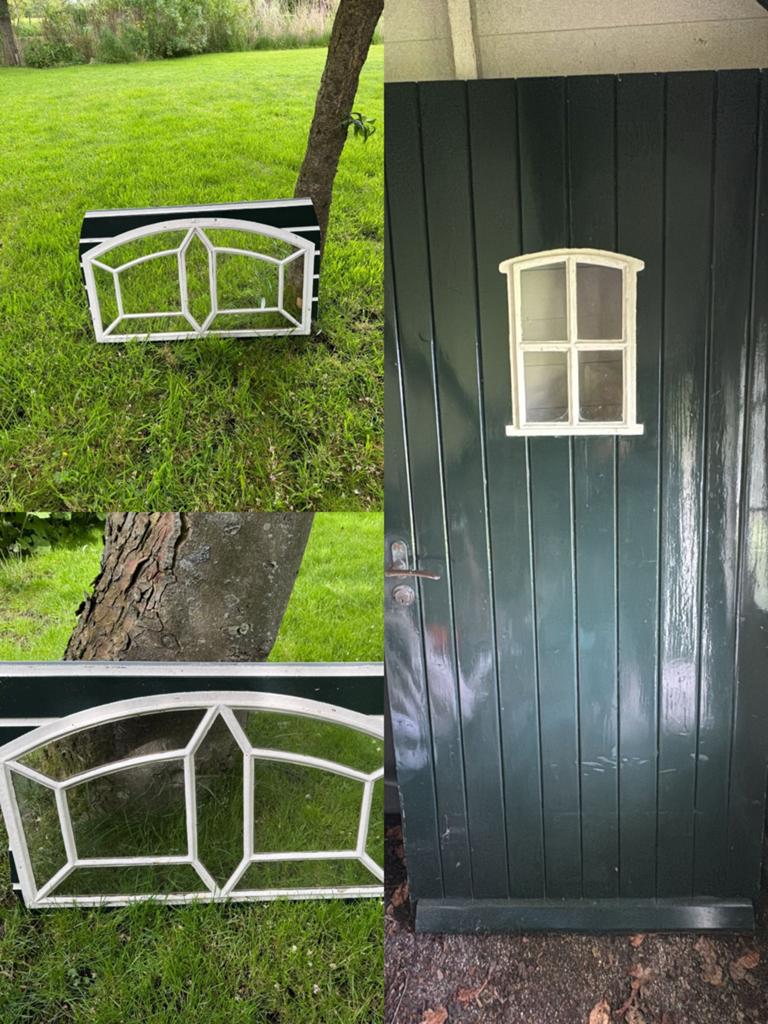2 oude stalramen + bijpassende deur, Ophalen, Gebruikt, Minder dan 80 cm, 80 tot 120 cm