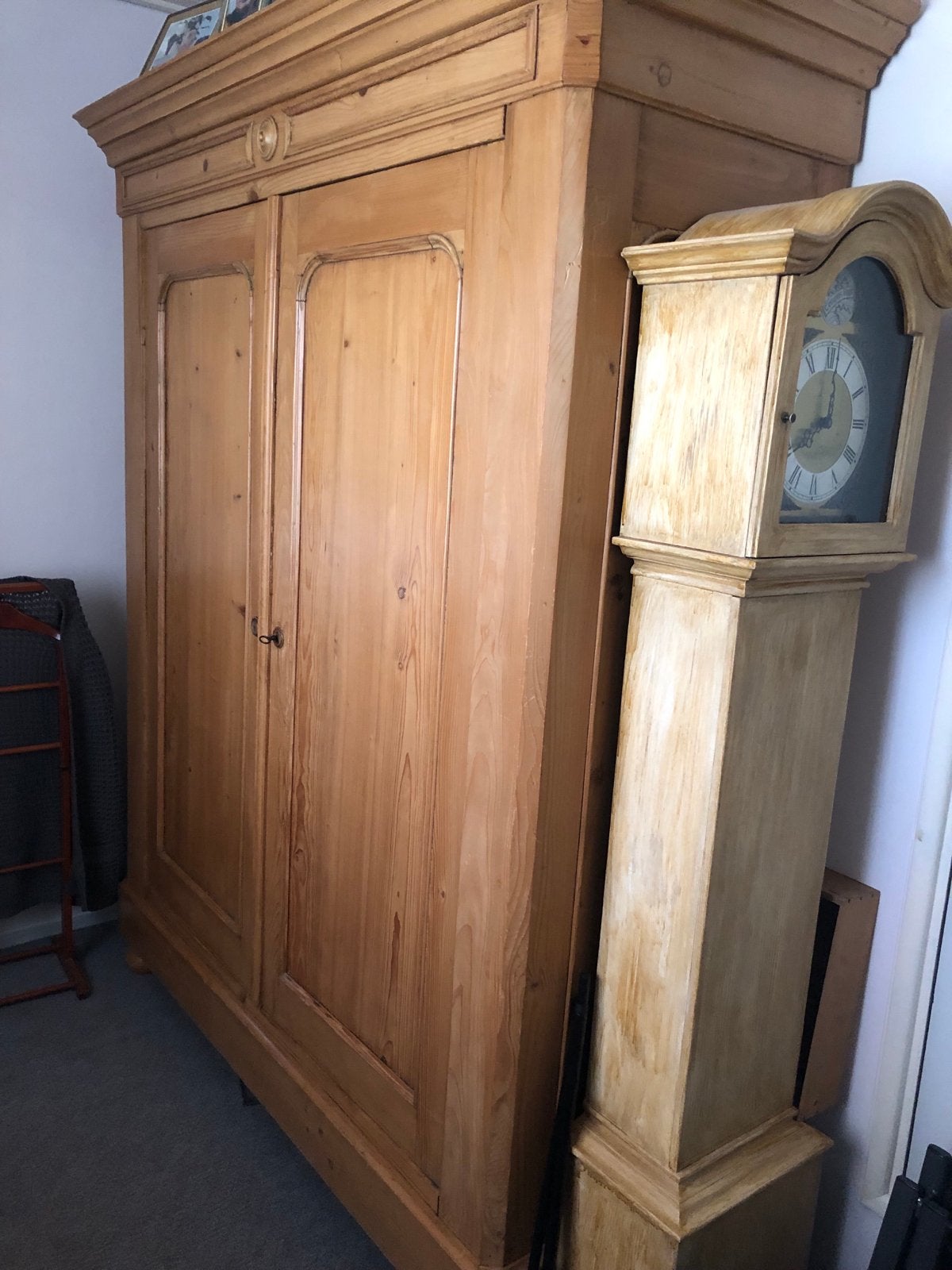 Antieke Grenen Kledingkast / Linnenkast, Antiek en Kunst, Ophalen