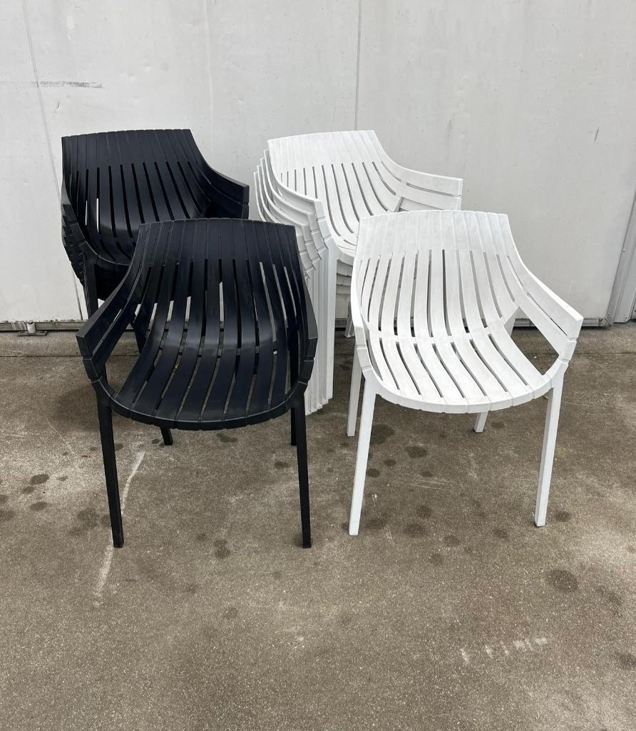 22 stuks horeca terrasstoelen Vondom Spritz armchair, Ophalen, Kunststof, Zwart, Zo goed als nieuw