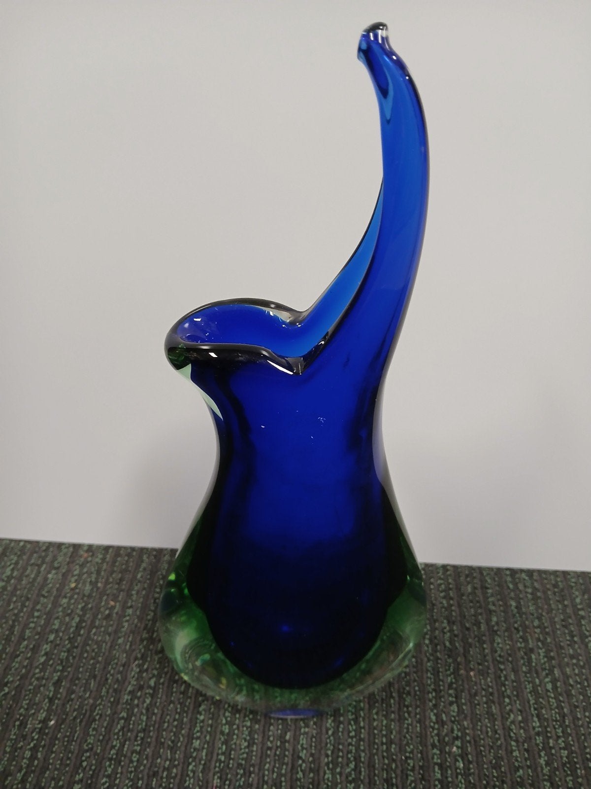 Murano Sommerso vaas door Flavio Poli ca. 1960., Ophalen, Blauw