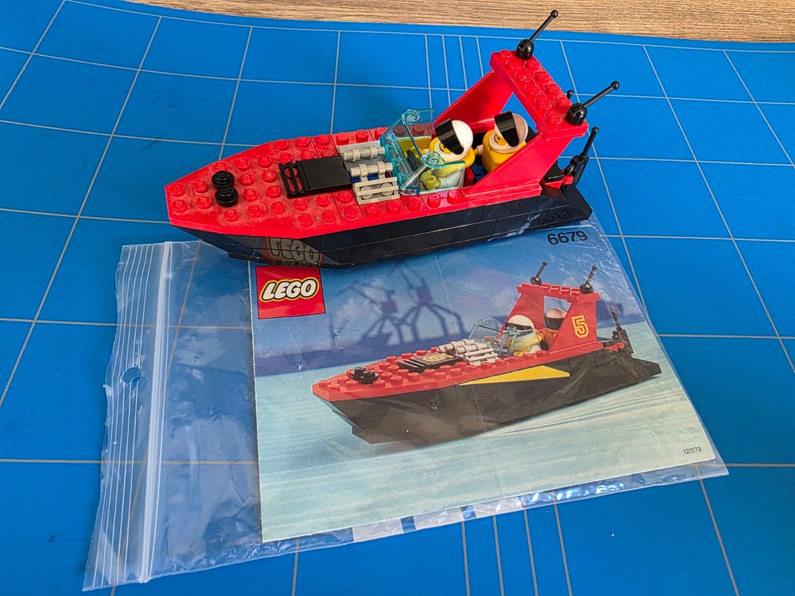 Lego 6679 Speedboot compleet met boekje, Gebruikt, Overige thema's, Lego, Compleet