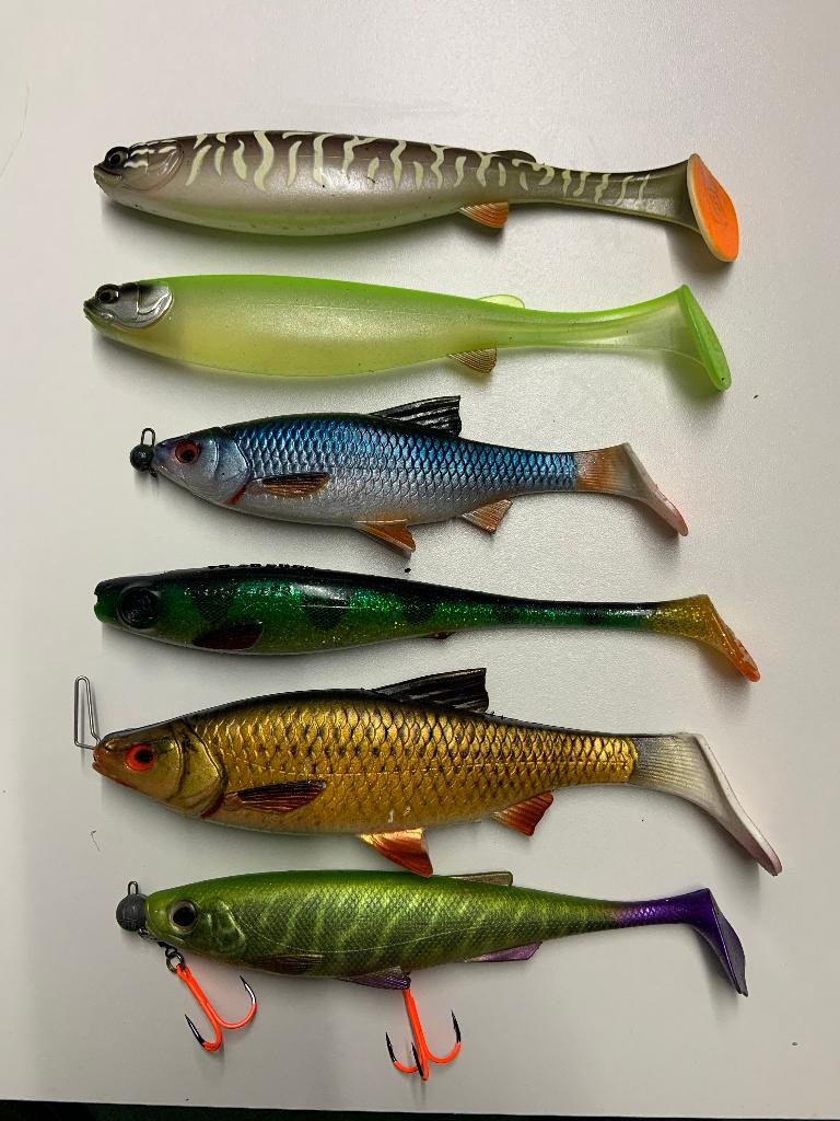 diverse snoek shads Diawa Savage gear Pxs Spro, Ophalen of Verzenden, Zo goed als nieuw, Overige typen