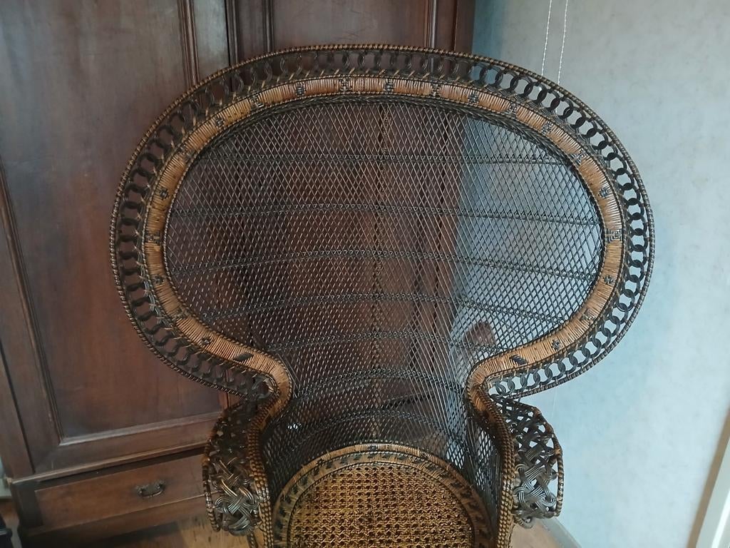 Pauwstoel, Antiek en Kunst, Ophalen of Verzenden, Rechthoekig