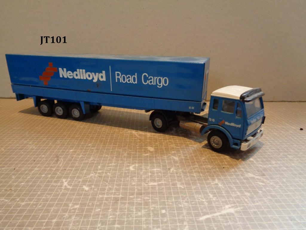 nzg/tekno mb met damco trailer, Hobby en Vrije tijd, Ophalen of Verzenden, Nieuw, Bus of Vrachtwagen, Tekno