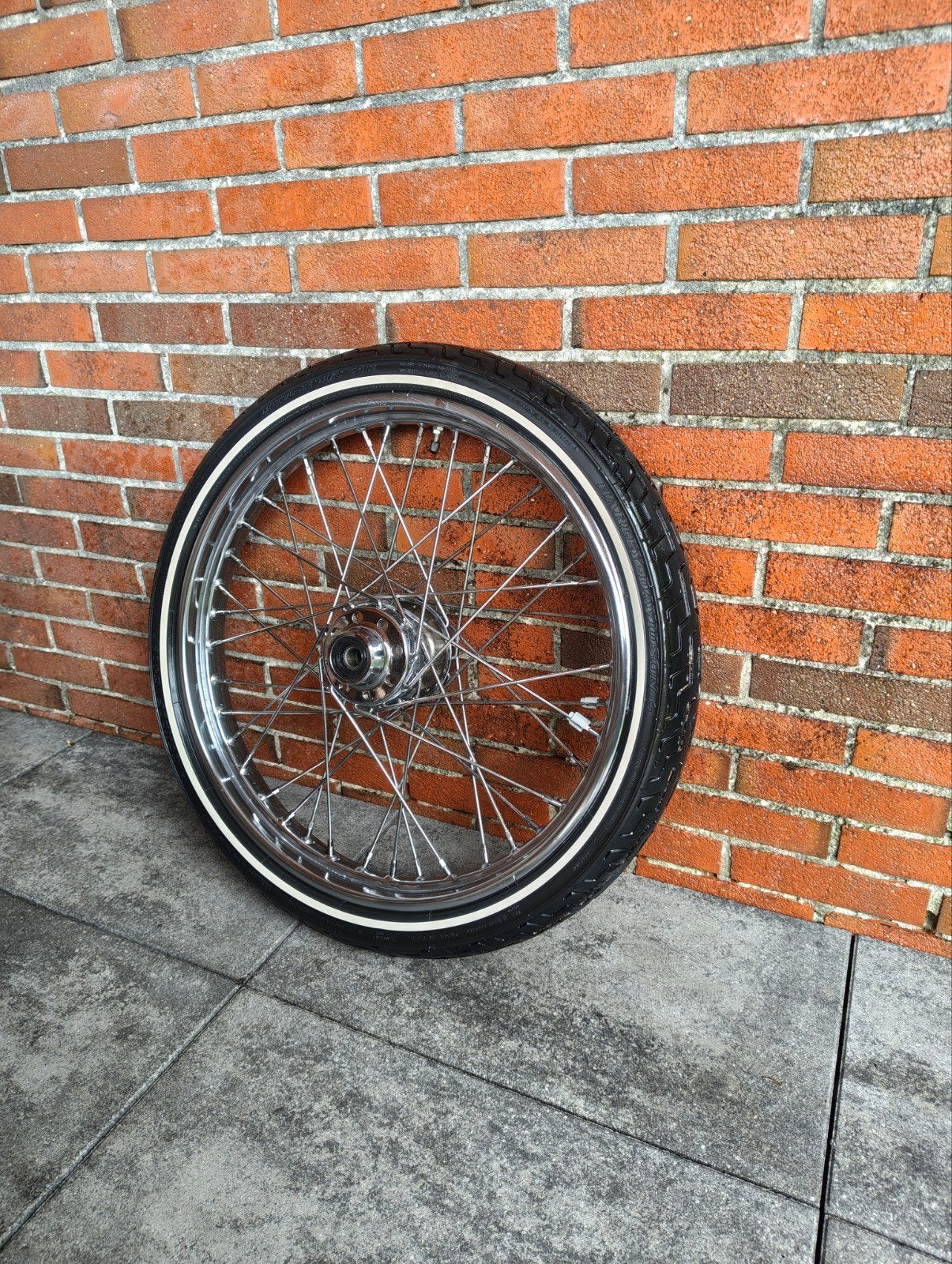 Harley Davidson 21 inch 40 spaaks velg + Dunlop band, Motoren, Onderdelen | Harley-Davidson, Ophalen, Gebruikt