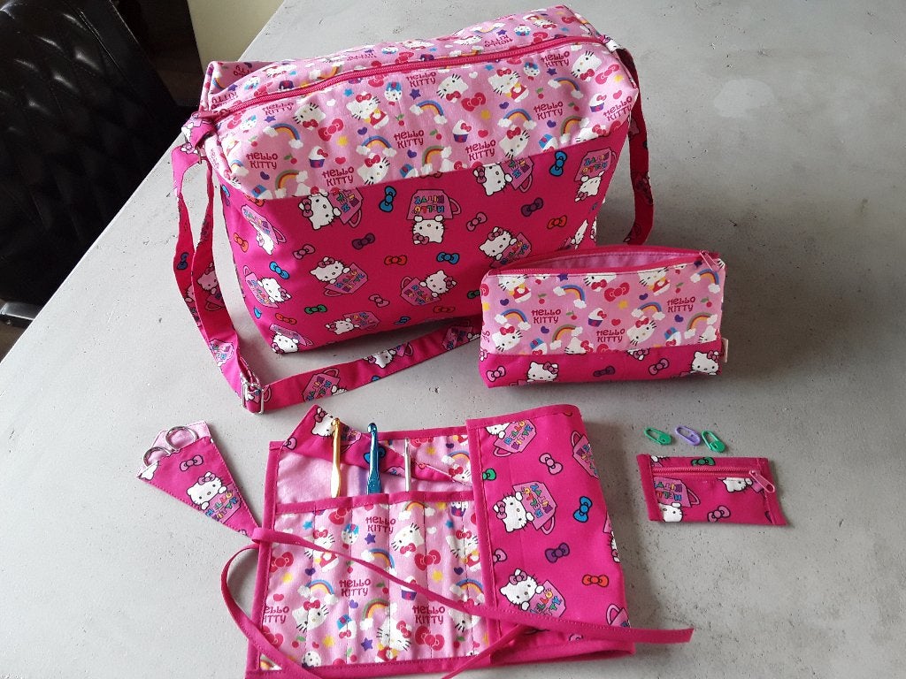 cadeau-idee: complete 5-set voor jonge haaksters Hello Kitty, Hobby en Vrije tijd, Ophalen of Verzenden, Nieuw, Haken, Overige typen