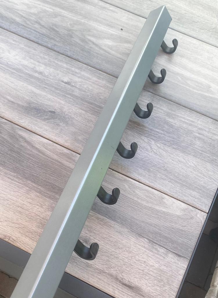 Kapstok 1 meter met 10 kledinghaken, 100 tot 150 cm, Zo goed als nieuw, Metaal, Ophalen