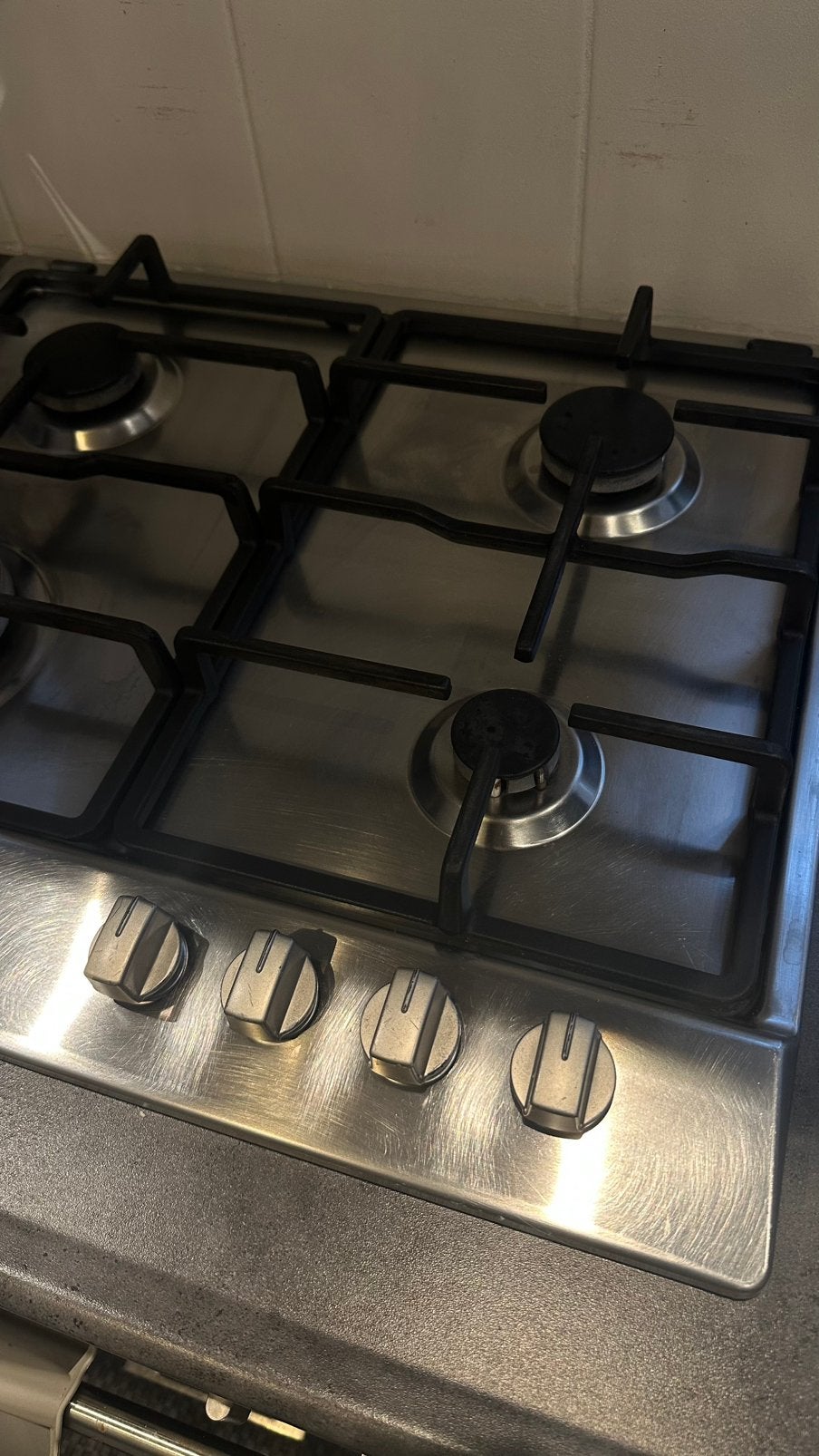 Whirlpool RVS Gaskookplaat 4-pits - Inbouw (In goede staat), Witgoed en Apparatuur, Ophalen, Minder dan 85 cm, 4 kookzones, Zo goed als nieuw