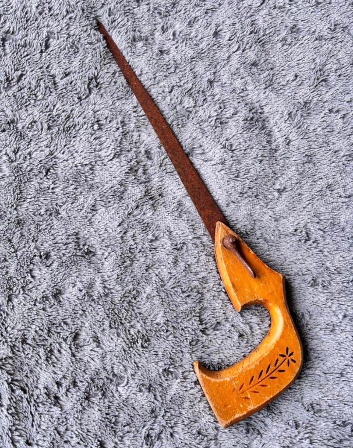 Antieke Handzaag met Houten Handvat - Decoratief, Ophalen of Verzenden