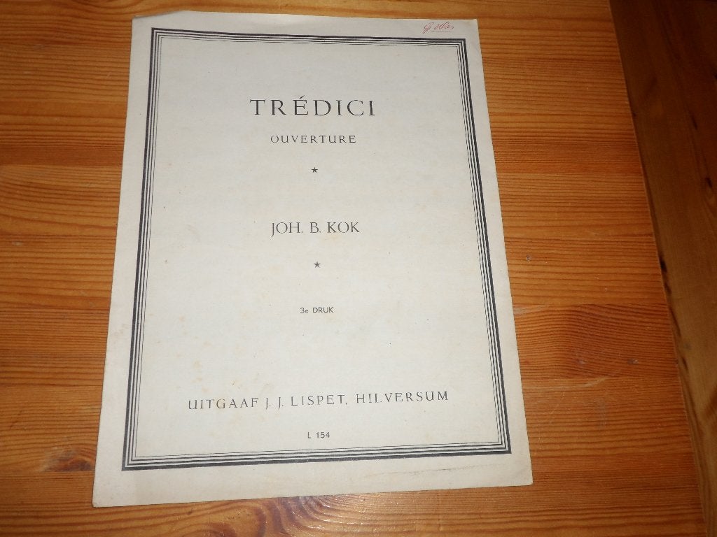 Tredici - johan b. Kok, Muziek en Instrumenten, Bladmuziek, Gebruikt, Ophalen of Verzenden, Banjo of Mandoline, Artiest of Componist