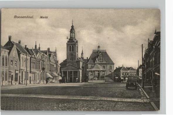 Roosendaal Markt met muziekkiosk uitg Van Helvert, Verzenden, Voor 1920, Ongelopen, Noord-Brabant