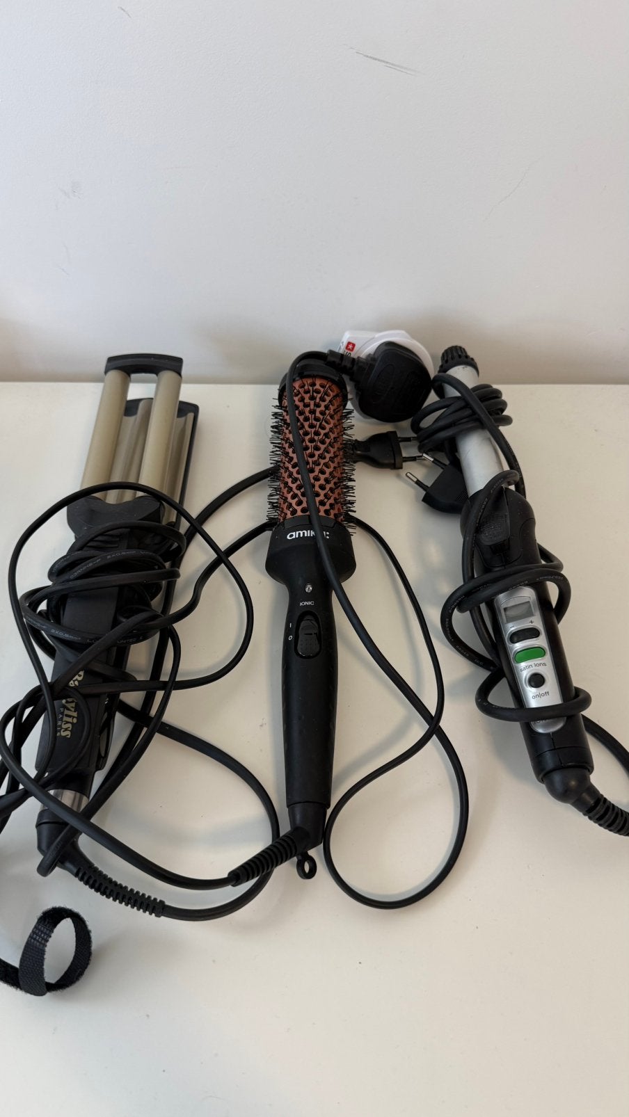 3 in 1. Fohnborstel, krultang en wavetang., Ophalen, Zo goed als nieuw, Krultang of Stijltang