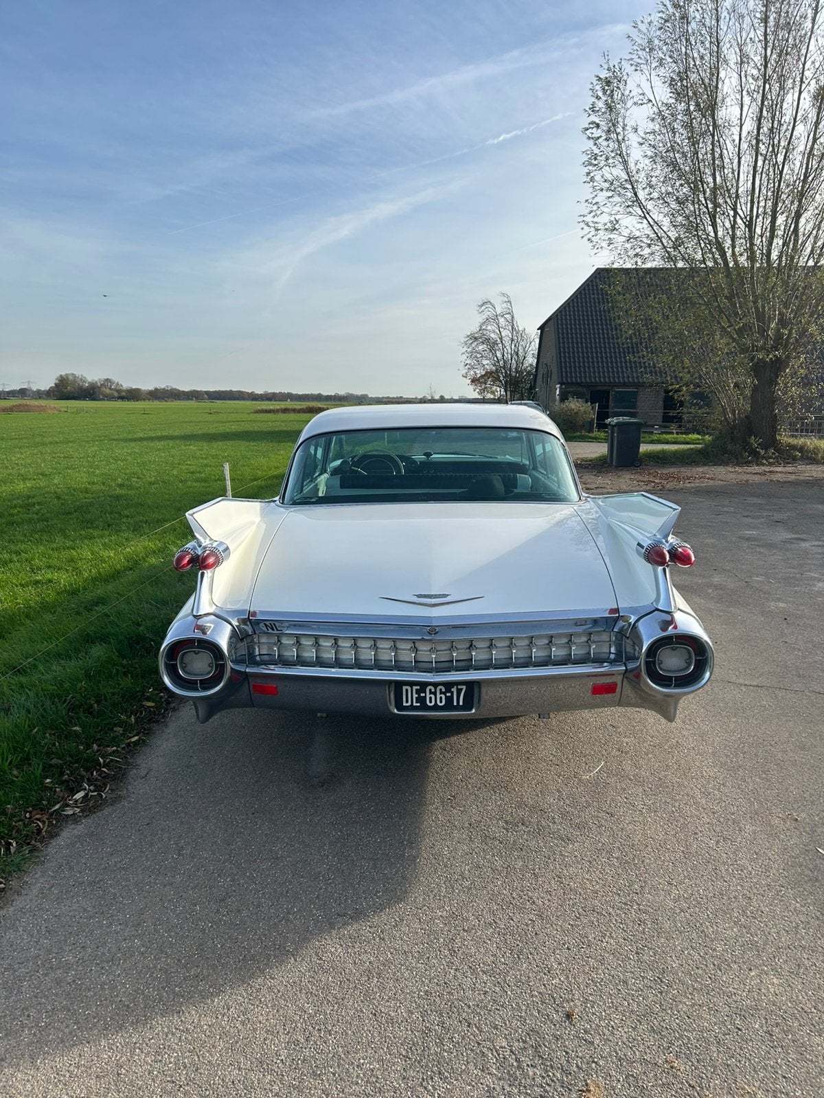 Cadillac 1959 Wit hardtop sedan de ville lpg. bel/apk vrij, Wit, Particulier, Geïmporteerd, Te koop
