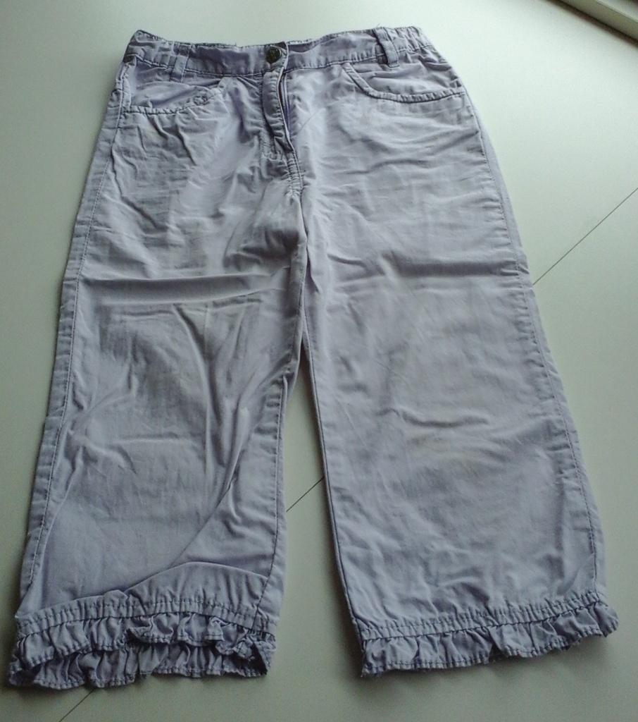Lila zomerbroek met ruches - maat 116 (6 jaar), Ophalen, Meisje, Palomino (C&A), Zo goed als nieuw
