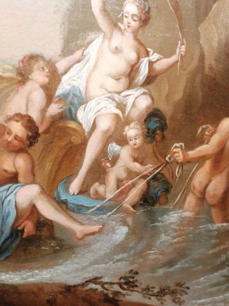 mythologisch schilderij 17e eeuw the triumf of galetea, Antiek en Kunst, Kunst | Schilderijen | Klassiek, Ophalen