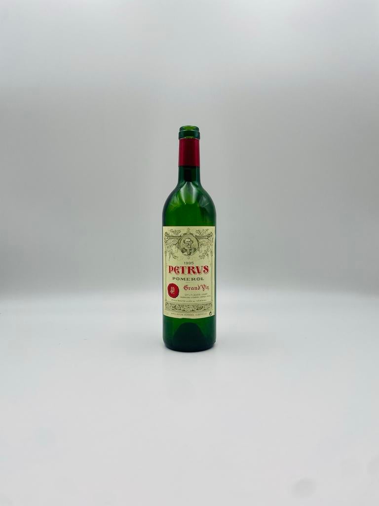 Lege Petrus 1995 Pomerol Wijnfles - Verzamelobject, Verzamelen, Wijnen, Ophalen of Verzenden, Zo goed als nieuw, Frankrijk, Rode wijn