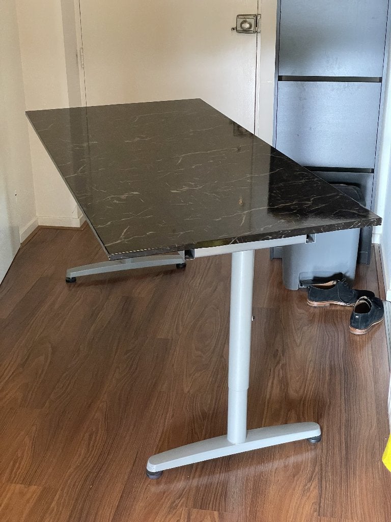 Bureau, Huis en Inrichting, Bureaus, Ophalen, Zwart, 160 cm, Gebruikt