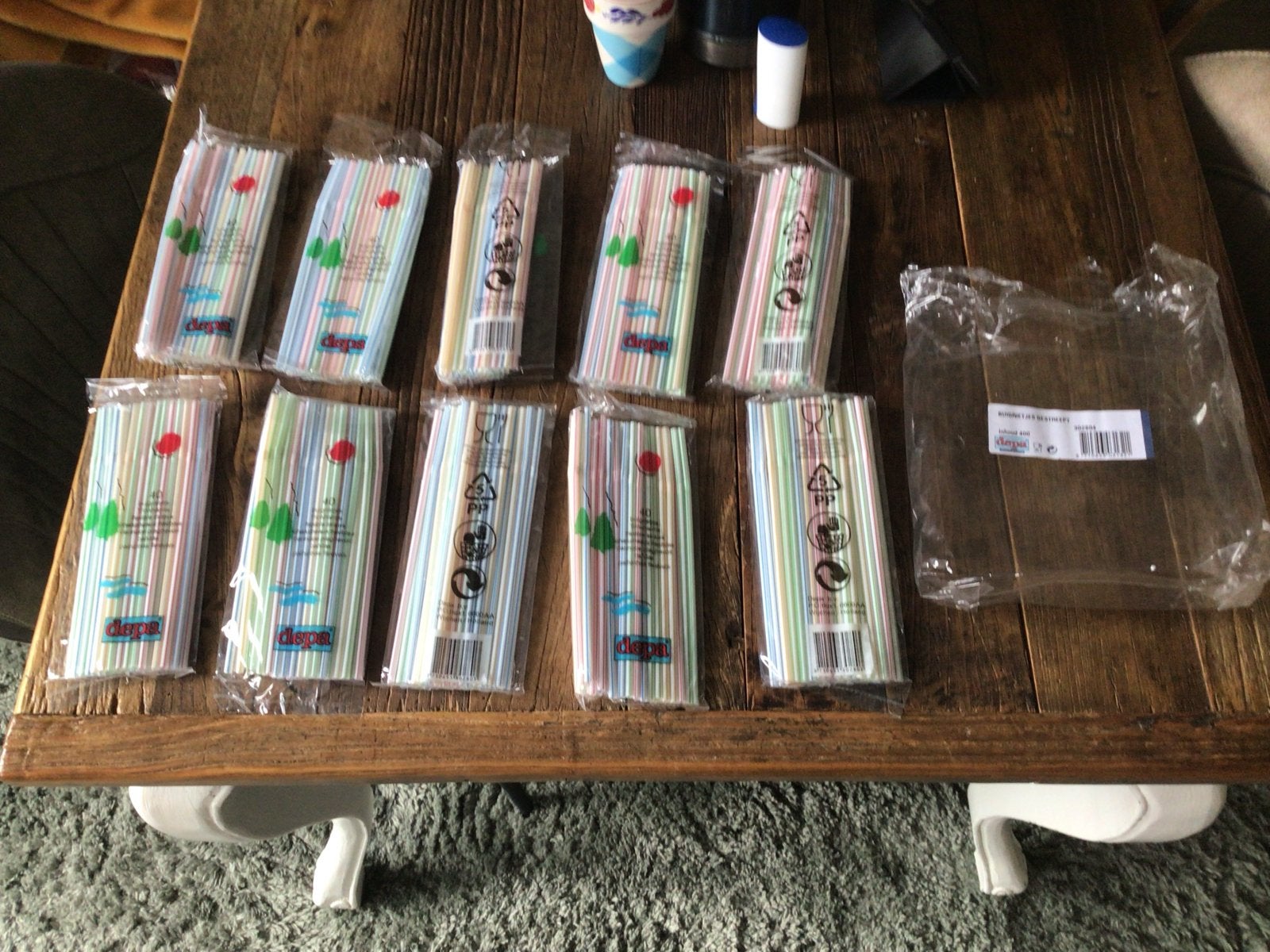 Depa Buigrietjes Gestreepte Rietjes - 10x40 stuks, Overige typen, Kunststof, Nieuw, Ophalen of Verzenden