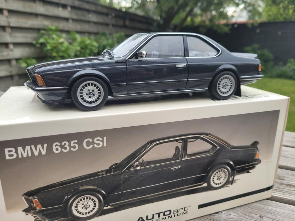 BMW 635CSI E24 Sharknose grijs metallic, Hobby en Vrije tijd, Modelauto's | 1:18, Ophalen of Verzenden, Nieuw, Autoart