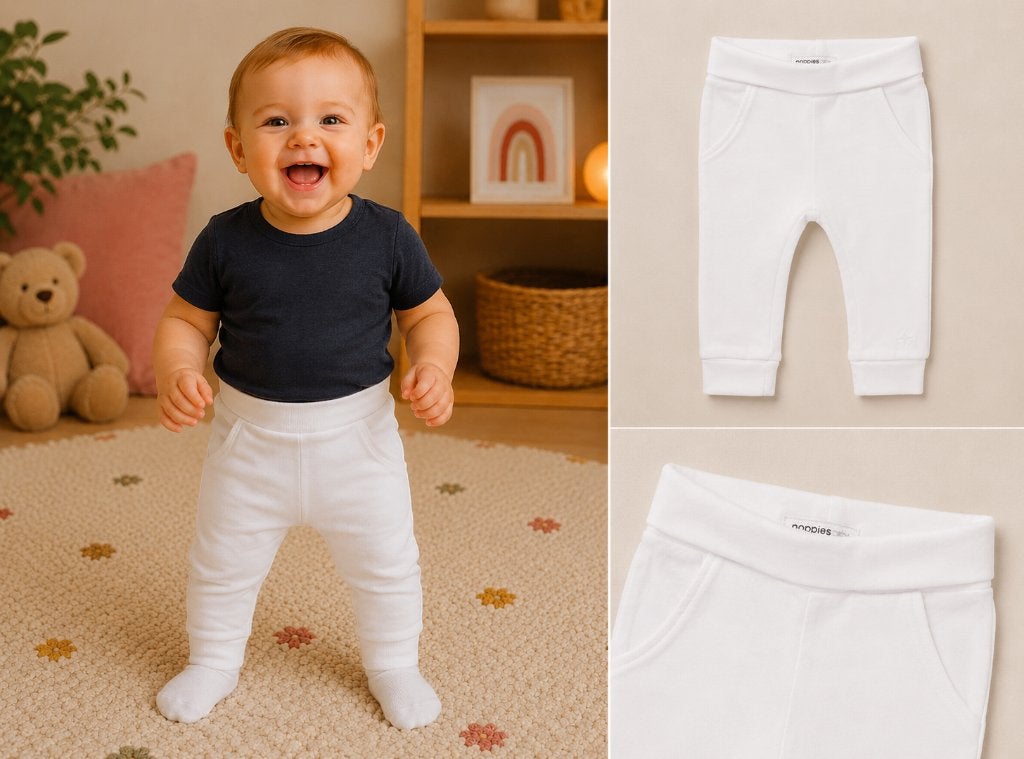 Broek Noppies Humpie White maat 74, Kinderen en Baby's, Babykleding | Maat 74, SO, Broekje, Jongetje of Meisje, Nieuw