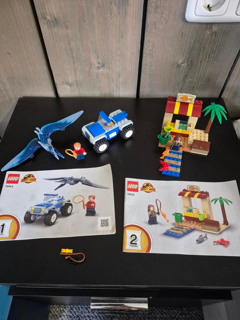 LEGO Jurassic World 76943 Pteranodon Achtervolging, Compleet, Jurassic World, Lego, Ophalen of Verzenden
