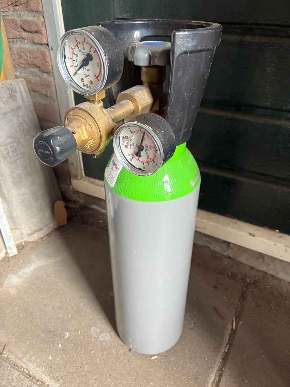 5L gasfles argon/co2, Ophalen, Zo goed als nieuw, 250 ampère of meer, Co2