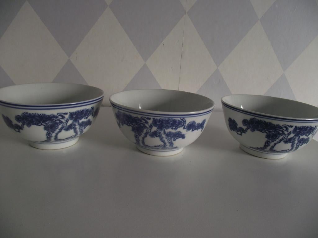 1 porselein rijstkom dennentak = eeuwigheid 12 cm China p st, Ophalen of Verzenden
