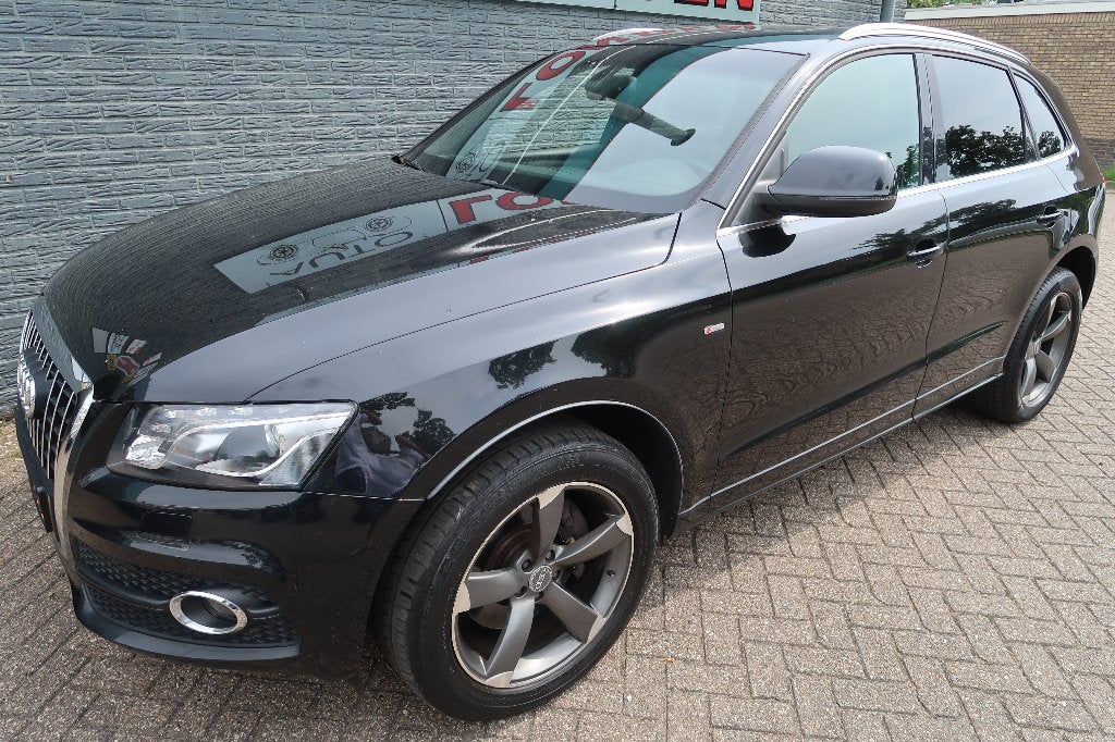 Audi Q5 3.0 TDI Quattro S-tronic 2009 Zwart, Auto's, Audi, Euro 5, Open dak, Zwart, Zwart