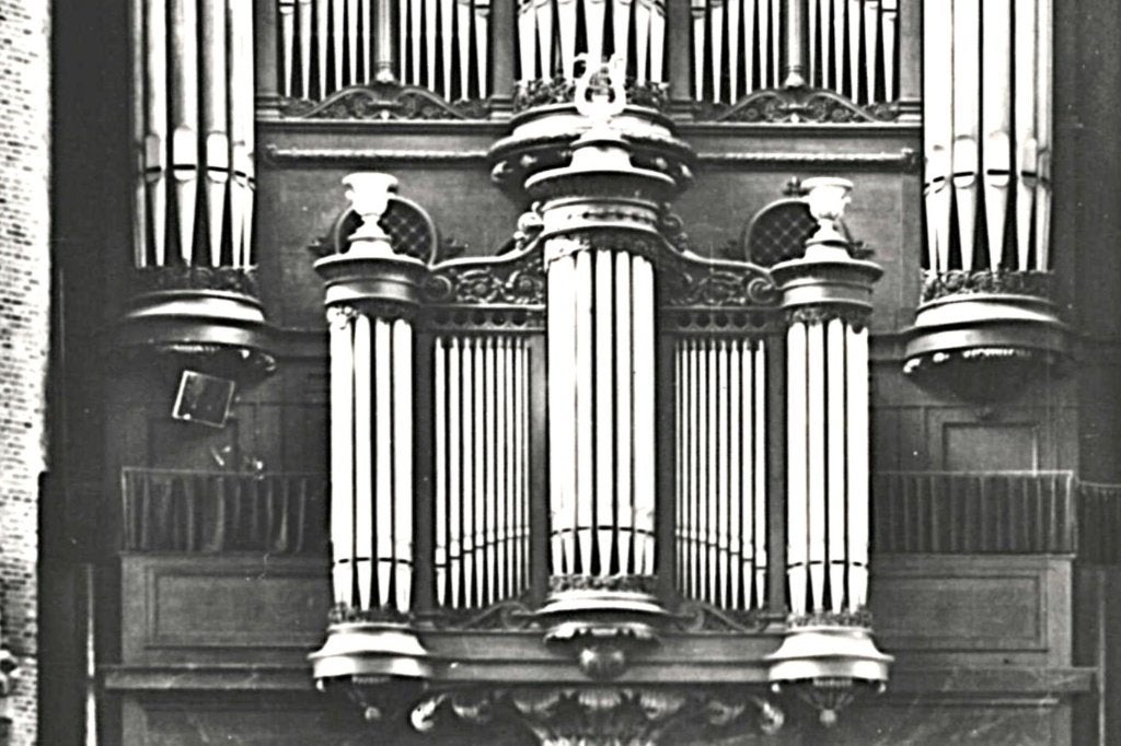 968451	Delft	Jr 50 60 orgel	Nieuwe Kerk	Informatiekaart, Ophalen of Verzenden, 1960 tot 1980, Ongelopen, Zuid-Holland