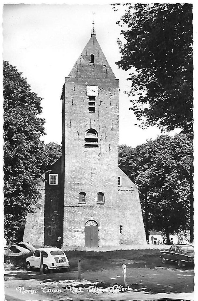 Norg Toren ned herv kerk oude ongelopen ansichtkaart C2345, Ophalen of Verzenden, 1980 tot heden, Gelopen