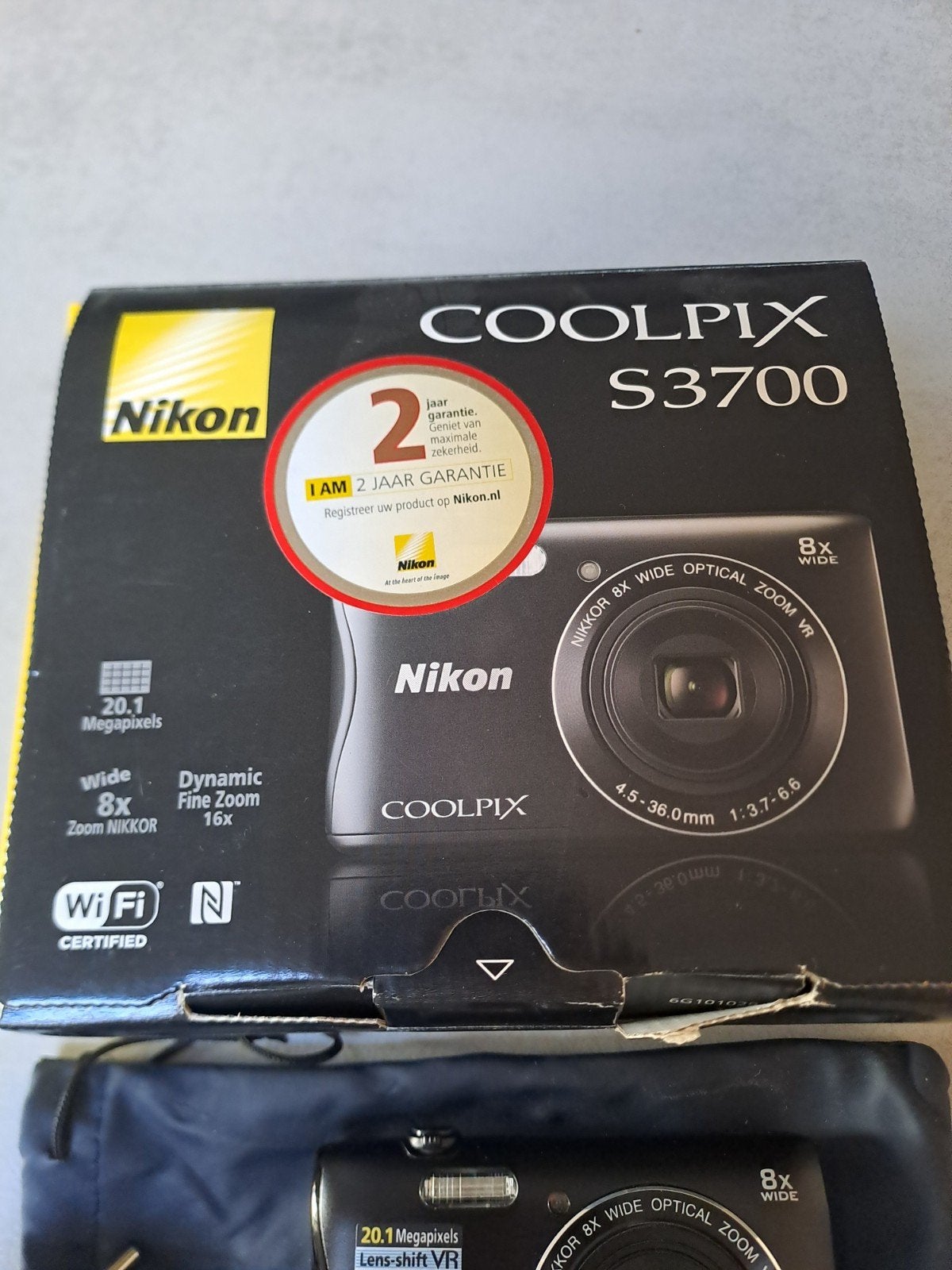 Nikon Coolpix S3700 - Zo goed als nieuw, in originele verpak, Accu, Ophalen of Verzenden, Zo goed als nieuw, Compactcamera